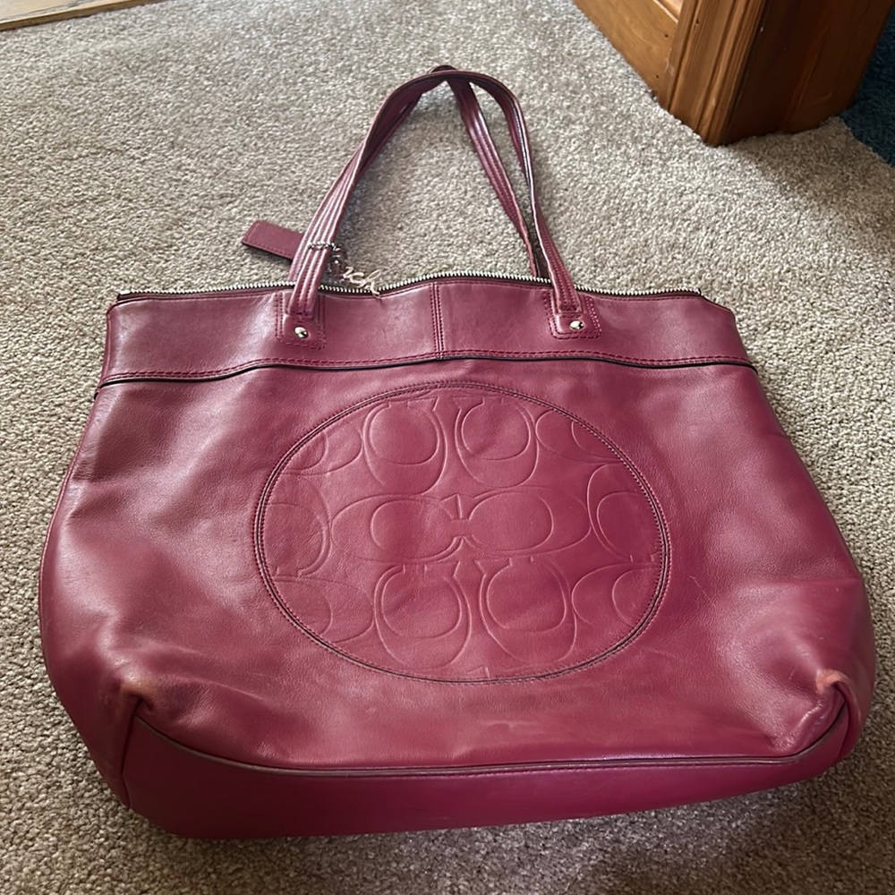 Maroon Coach Shoulder bag